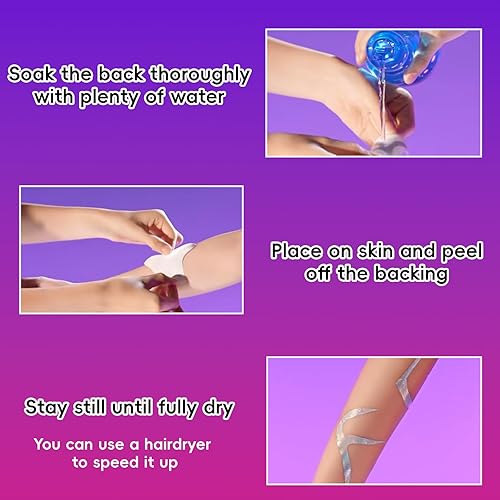 Long Lasting Temporary Tattoos, Women and Men Cosplay Tattoos Stickers Cosplay Accessories Prop for Adults (Colorful)(Colorful)