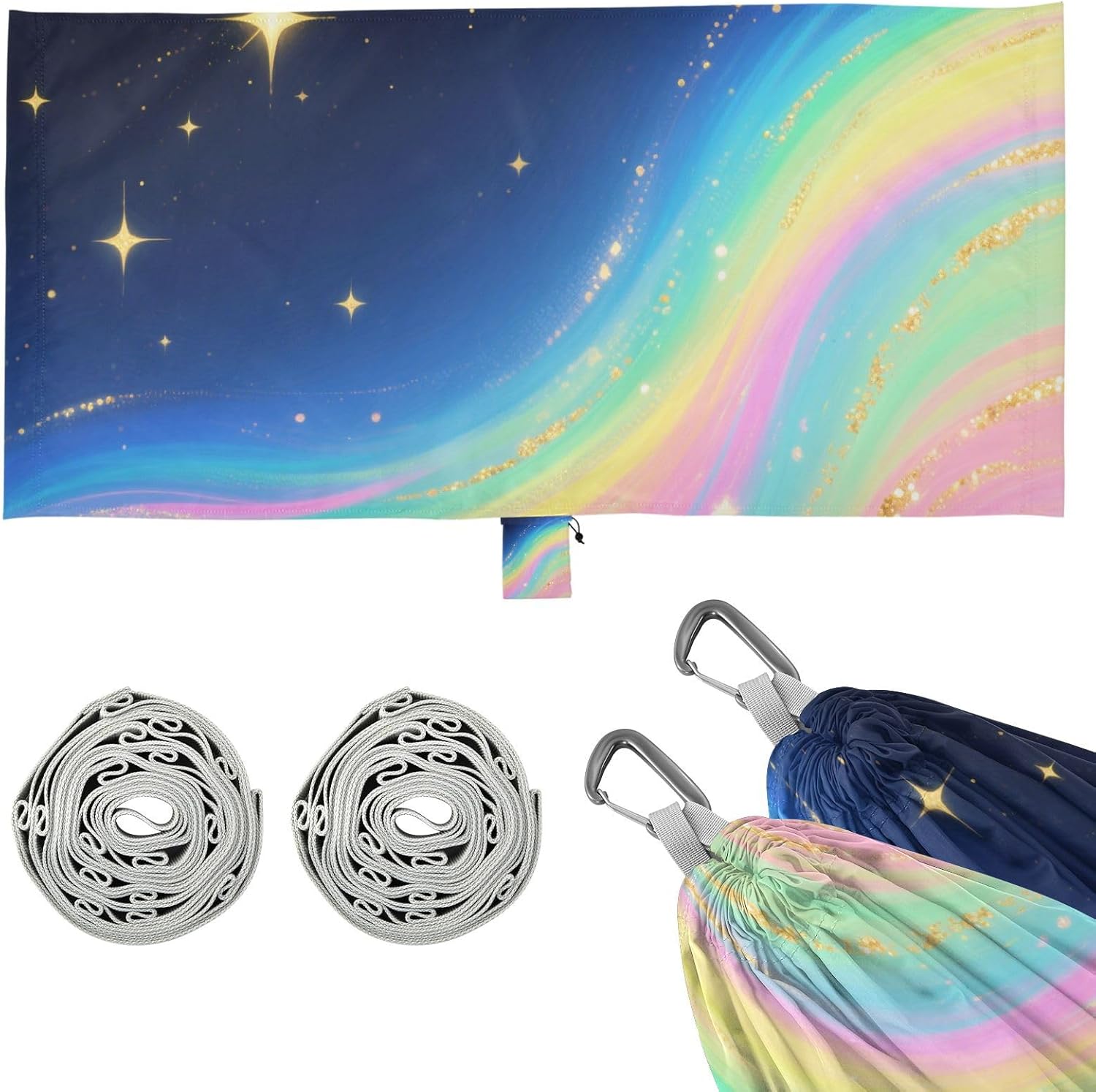 Colored Irregular Abstract Hammocks Rope Hammock for Camping Travel Accessories