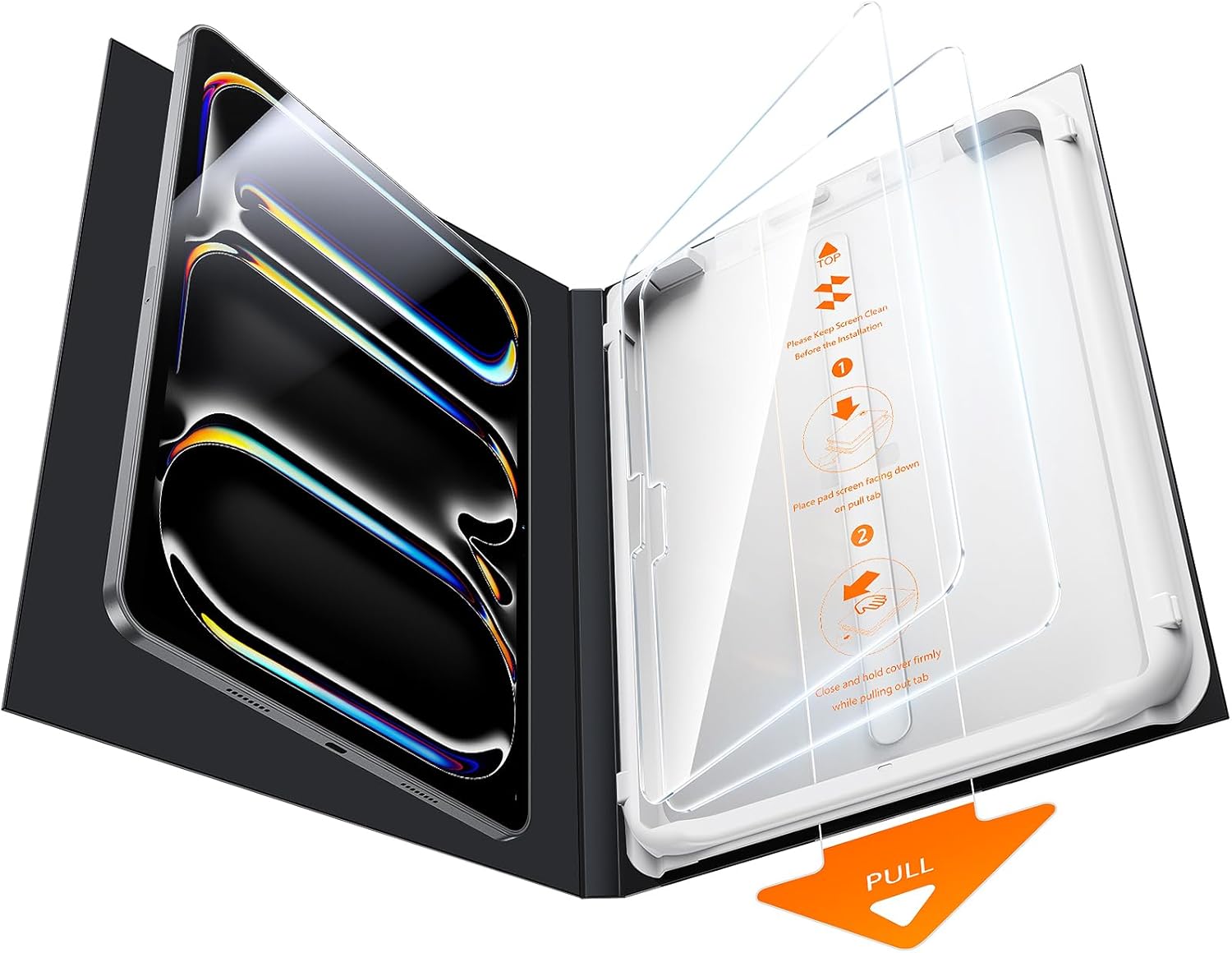 SMARTDEVIL Screen Protector for iPad Pro 11 inch (2025/2024, M5/M4) with Easy Installation Frame, 9H Clear Tempered Glass Film, Anti-Shatter, 2 Pack Pro 11" (2025/2024, M5/M4)