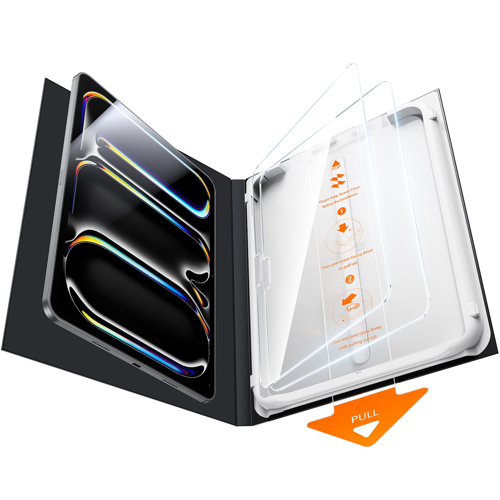 SMARTDEVIL 2 Stück Schutzfolie für iPad Pro 13 Zoll (2025/2024, M5/M4) – Einfache Installation, Displayschutzfolie aus gehärtetem Glas, 9H Härte, HD-Klarheit, Blasenfrei, Kratzfest