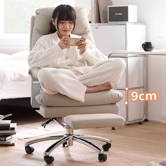 High Back Executive Office Chair Ergonomic Office Chair Reclining Office Chair with Foot Rest Big And Tall Home Office Desk Chair for Home Office