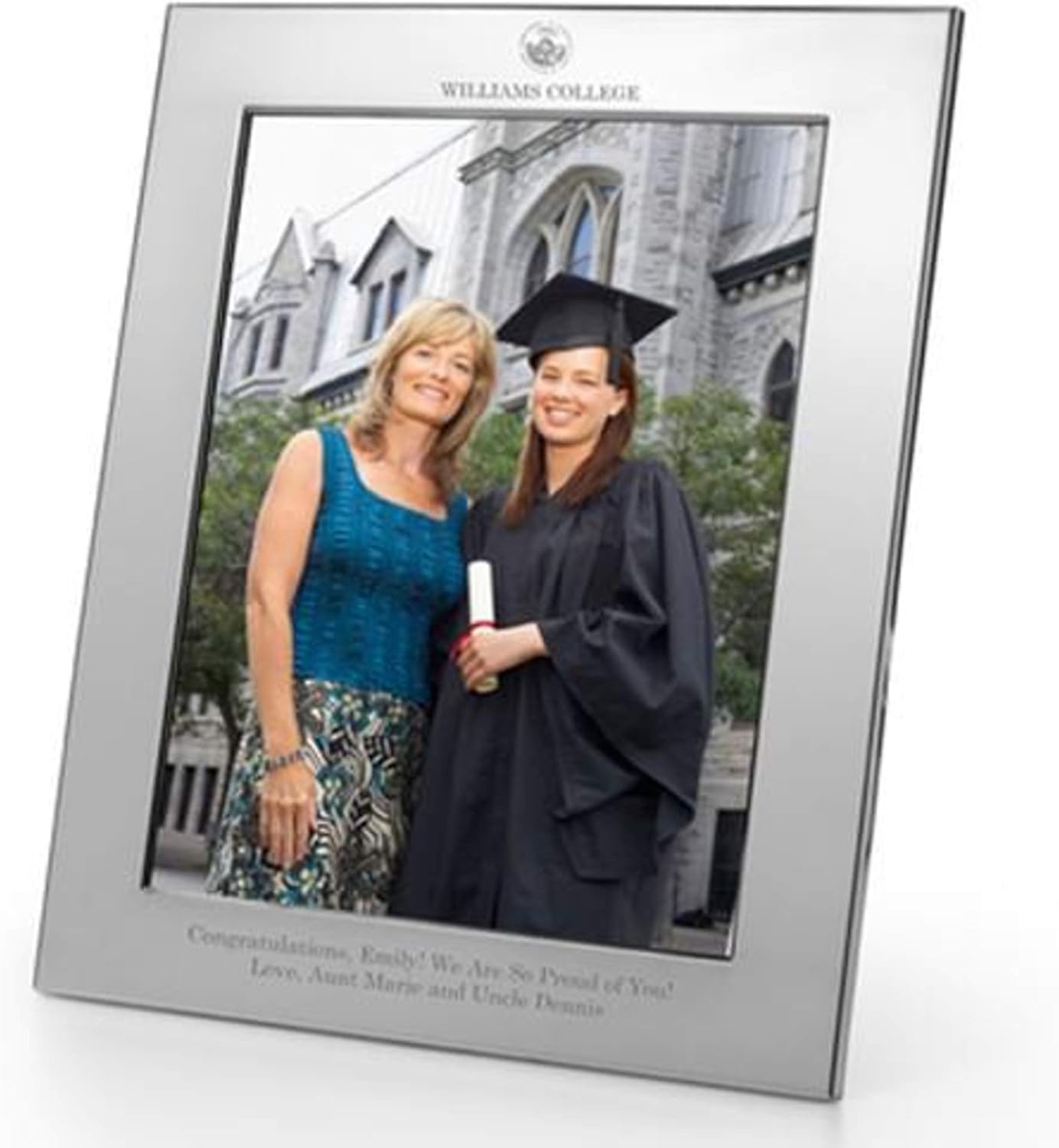 M. LA HART Williams College Polished Pewter 8x10 Picture Frame