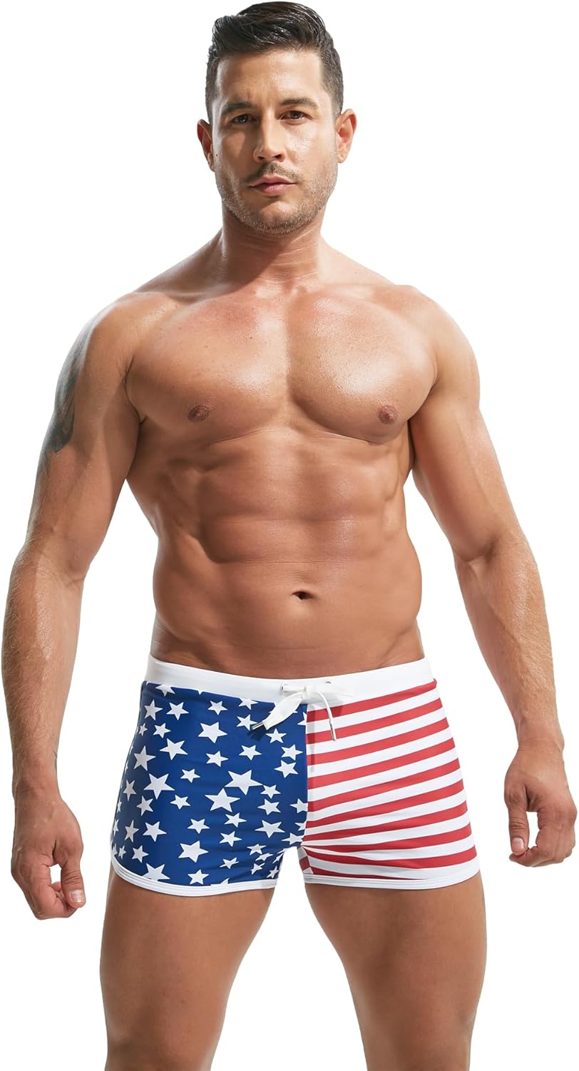 F plus R Men's Print Swim Trunks Bathing Suit Swimwear Board Shorts - Image 3