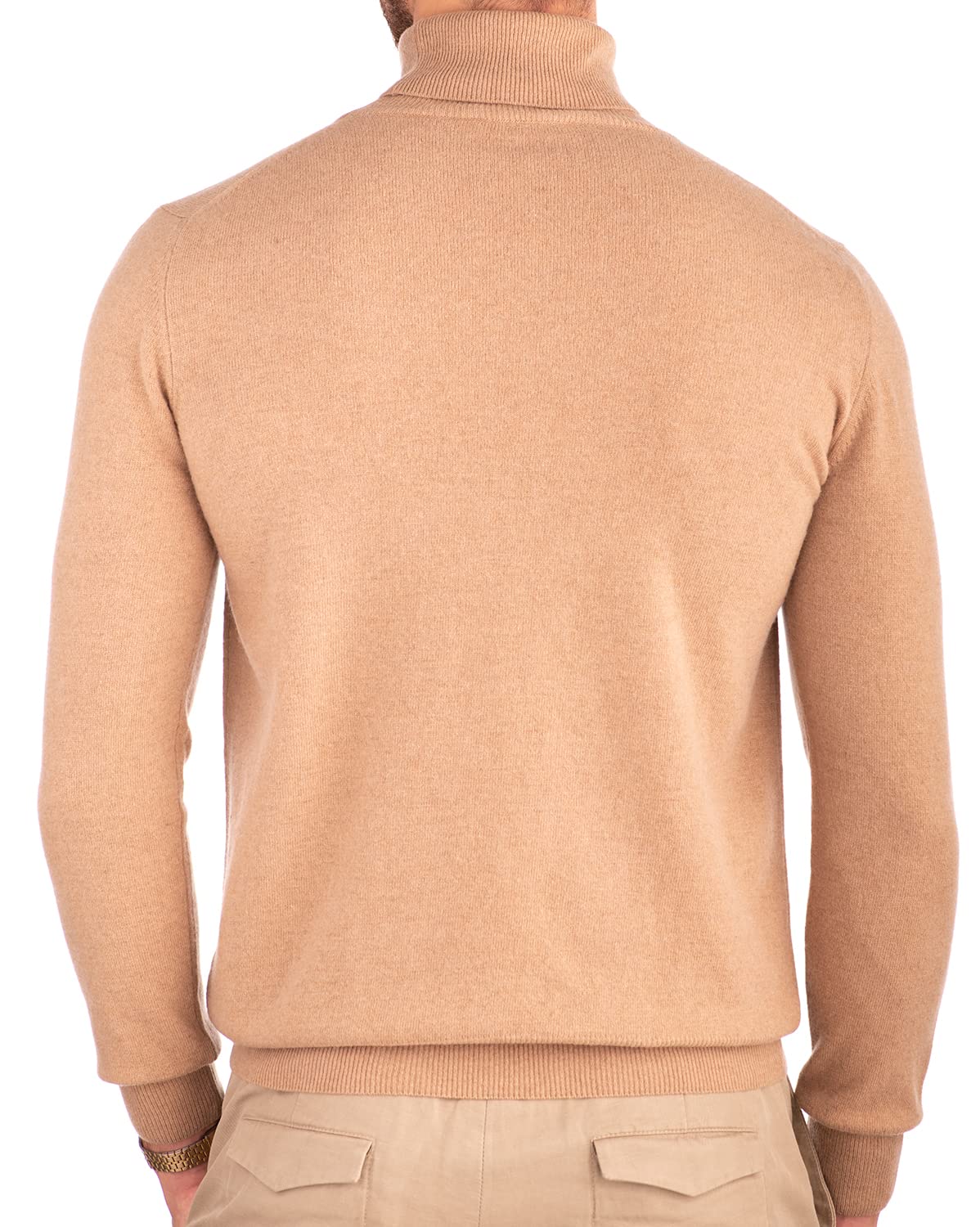 Dolcevita Maglione Uomo 30% Puro Cashmere 70% Pura Lana Made in Italy Pull Manica Lunga Morbido Soffice e Caldo