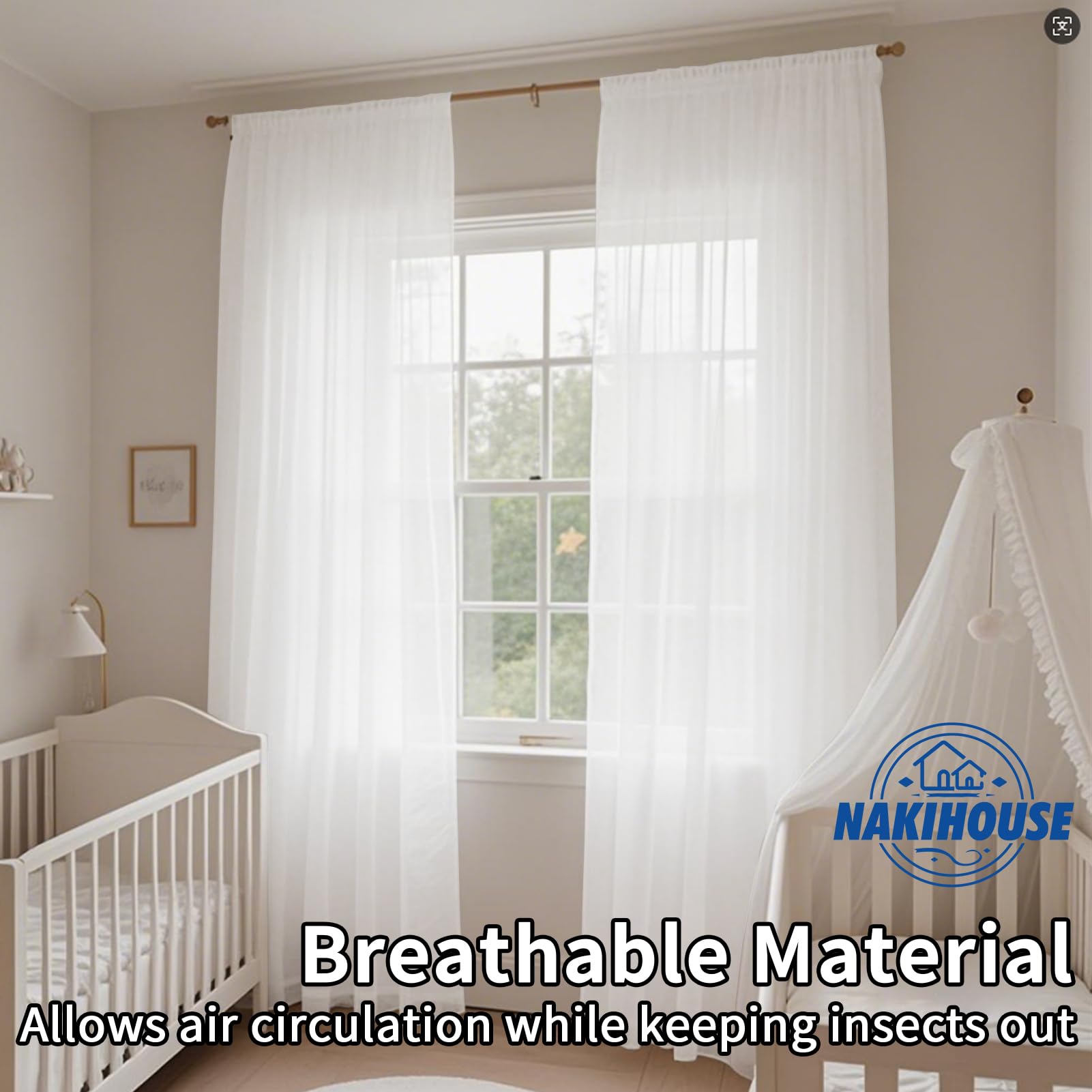 NAKIHOUSE Voile Curtain - Image 4