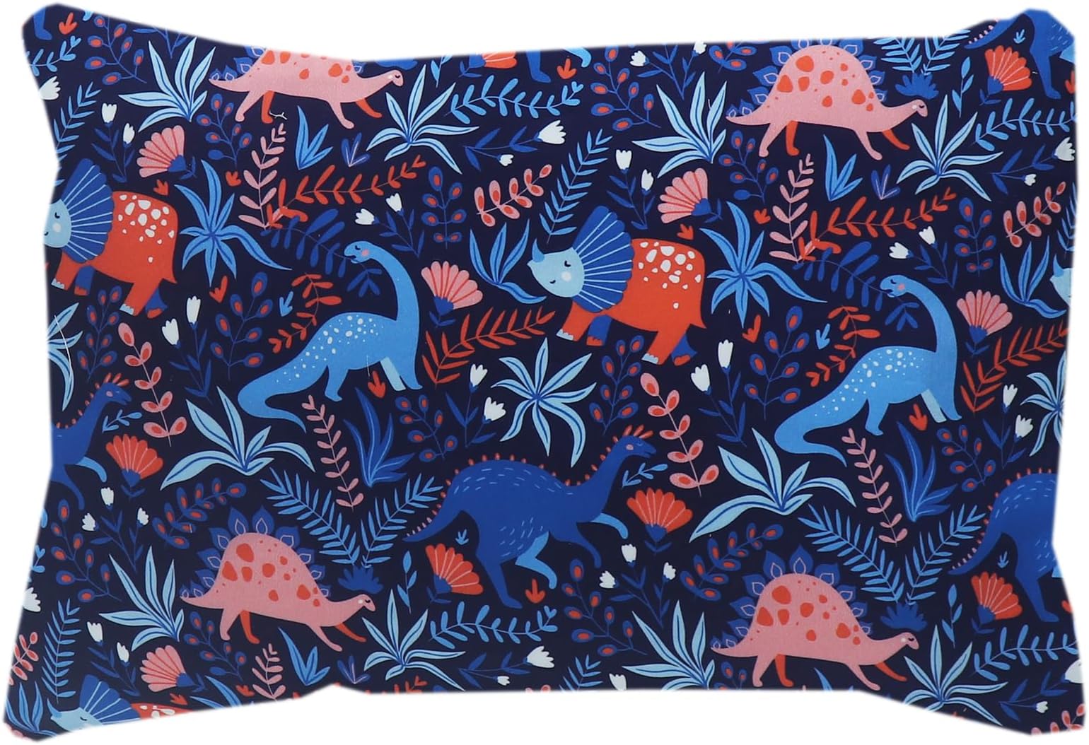 KRADYL KROFT Toddler Pillow with 100% Cotton Removable Cover - 20 X 15 Inches | Children Pillows | Baby Pillows - Happy Dinos