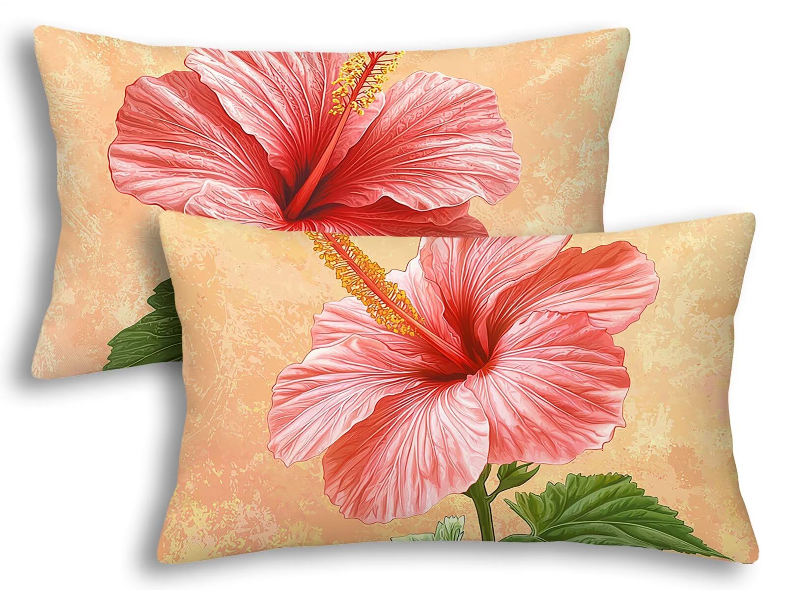 Fundas Cojines Exterior Impermeable 40x60 Antihumedad Pack 2 Fundas Lino para Sofá Jardín