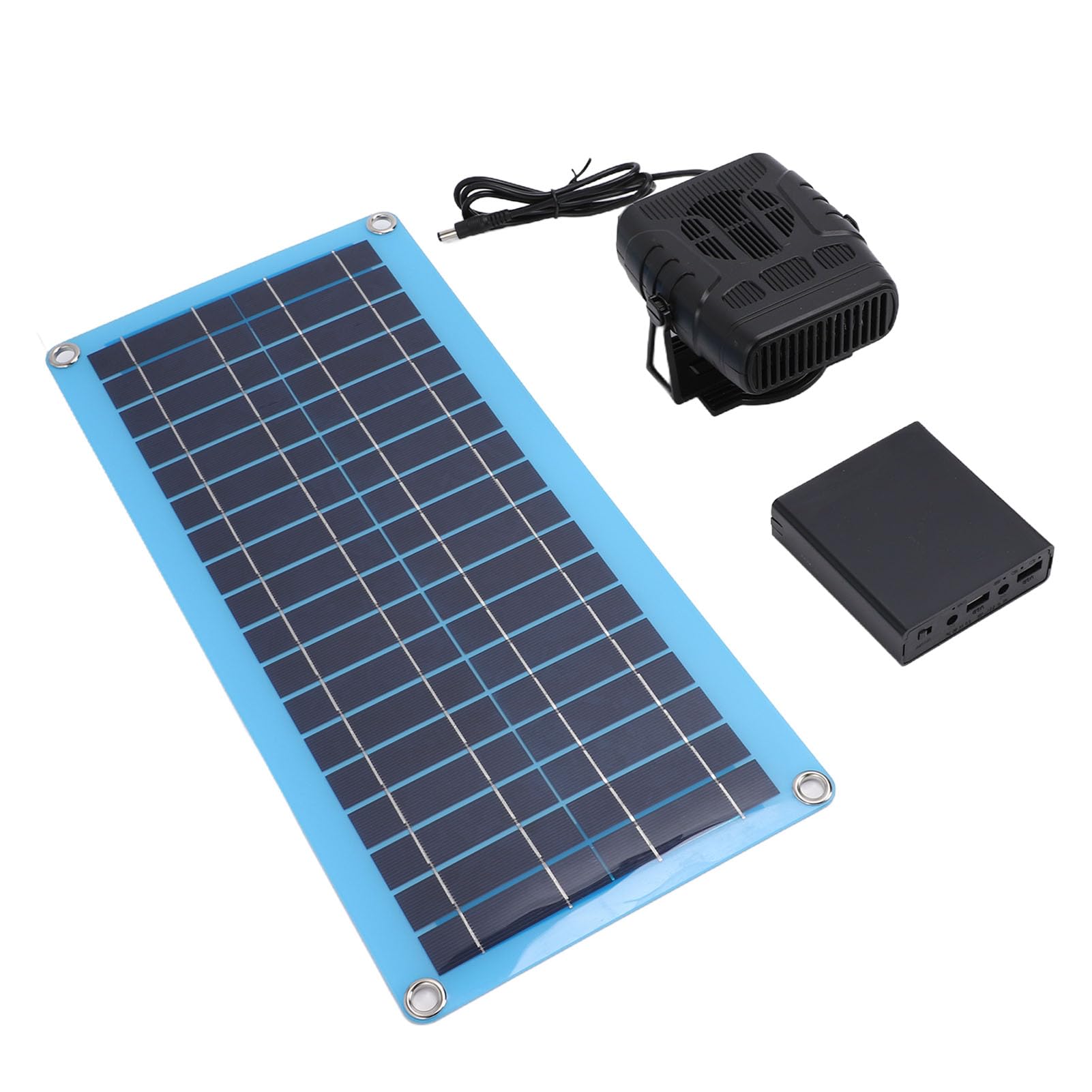 Asixxsix Solarheizung für Hühnerstall, 30 W, Einzel-Solarpanel, Gewächshaus-Heizungs-Set, Verstellbar, Warmes Windgetriebe, Winter-Geflügelwärmer Zum Trocknen, Heizen, Haustierhaus