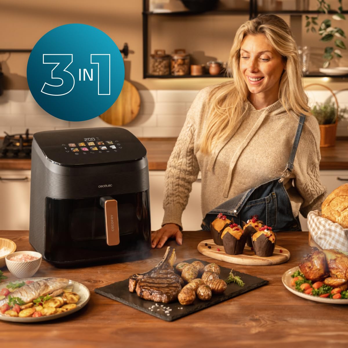 Cecofry&Grill Smokin' 11000 Freidora de aire airfryer 11 L / Freidora