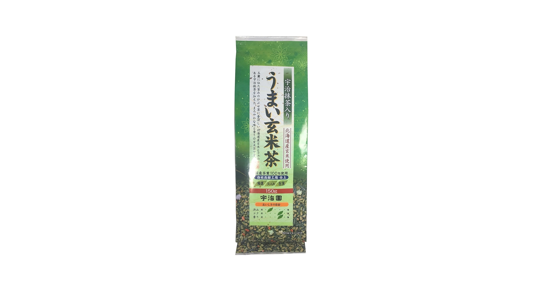 宇治抹茶 Amazon | 宇治園 宇治抹茶入りうまい玄米茶 150g×5個 | 宇治園