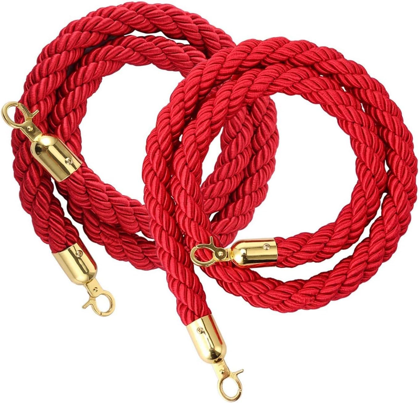2 corde in nylon e canapa con ganci a scatto per eventi e controllo file
