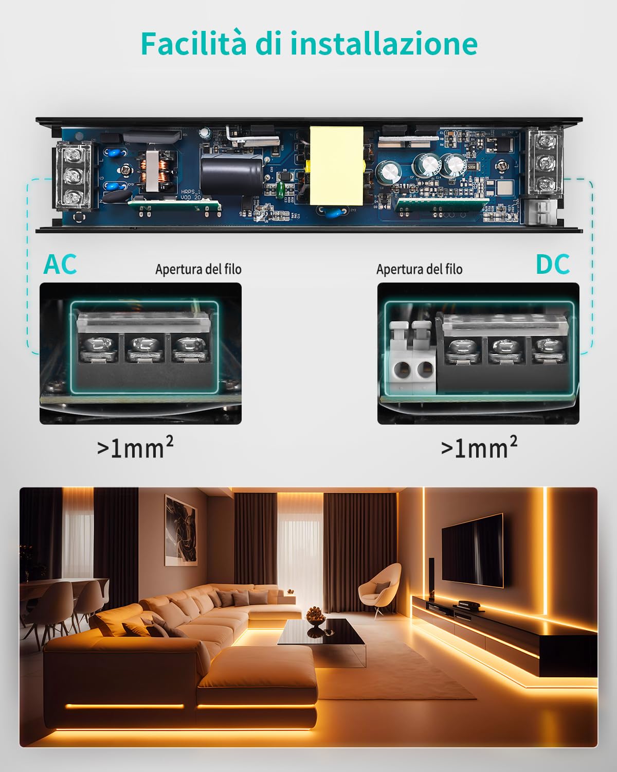 REYLAX Trasformatore LED Dimmerabile 24V 100W Dimmerazione, 0/1-10V e TRIAC, Alimentatore 4.17A a Tensione Costante, Driver LED di Bassa Tensione per Strisce Led, Luce dell'armadio