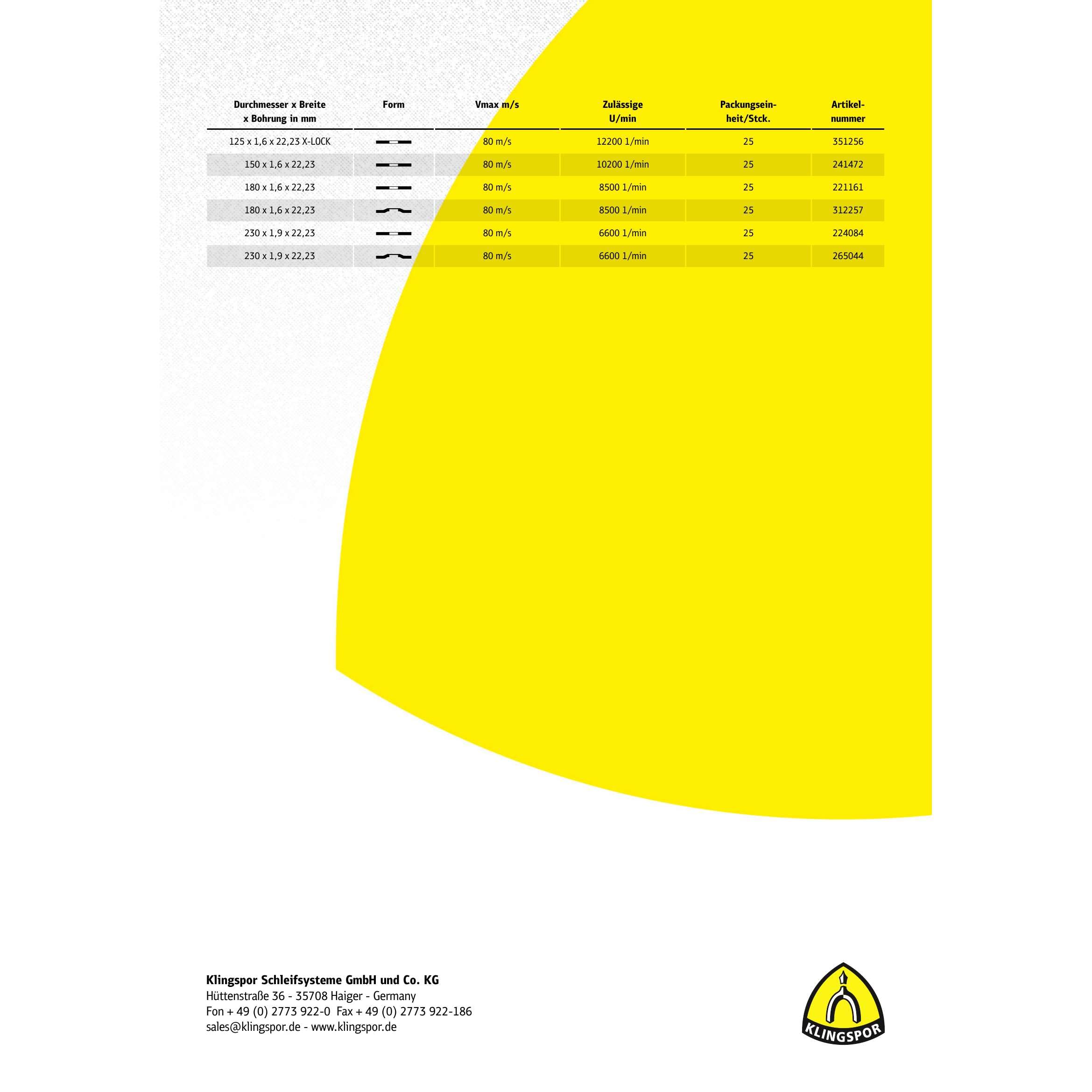 A 46 TZ - Discos de corte rectos (25 unidades, 150 x 1,6 x 22,23 mm)