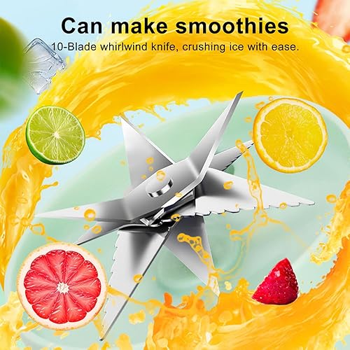 Miniatura 4 de Portable Blender, Portable Blender for Smoothies, Personal Blenders for Shakes and Smoothies, Rechargeable USB with BPA Free Cup and Lid, Mini Small