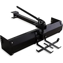 42 Inch Tow Behind Box Scraper, Lawn Tractor Attachments, Versatile Box Blade Attachment, with Tractor Box Blade Sleeve Hitch Tow, for ATV UTV Landscaping Grading Leveling