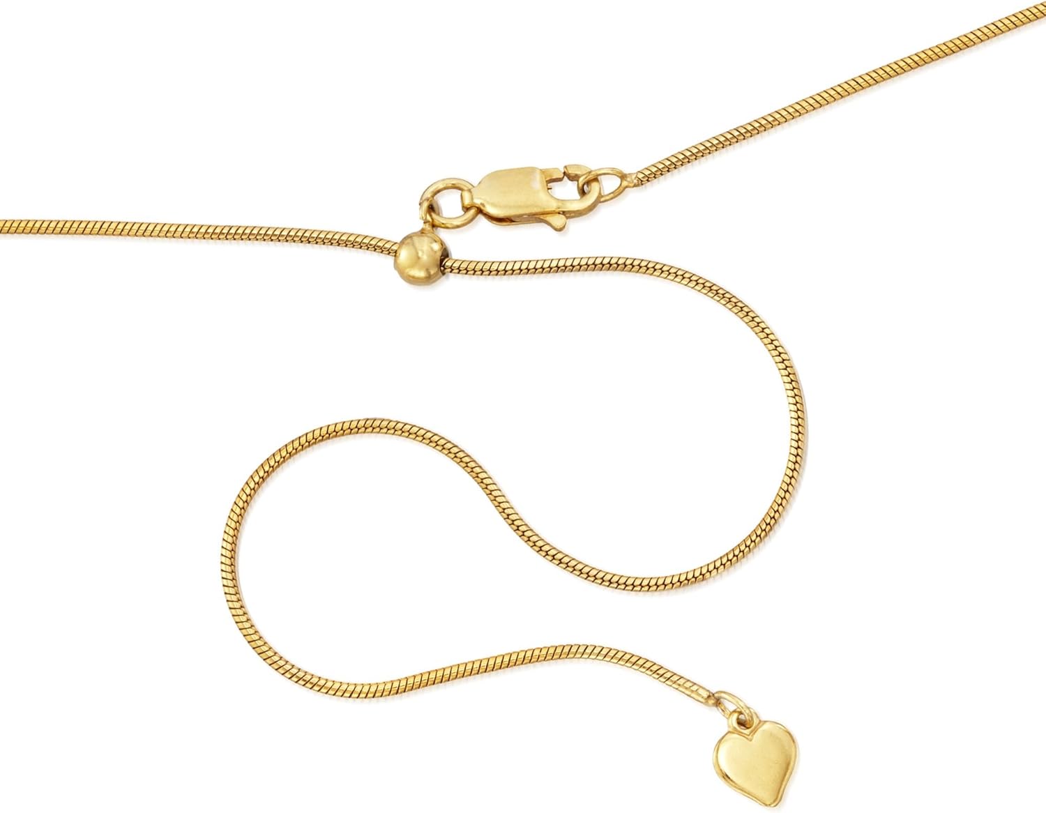 Ross-Simons Italian 1mm 18kt Gold Over Sterling Adjustable Snake-Chain Necklace