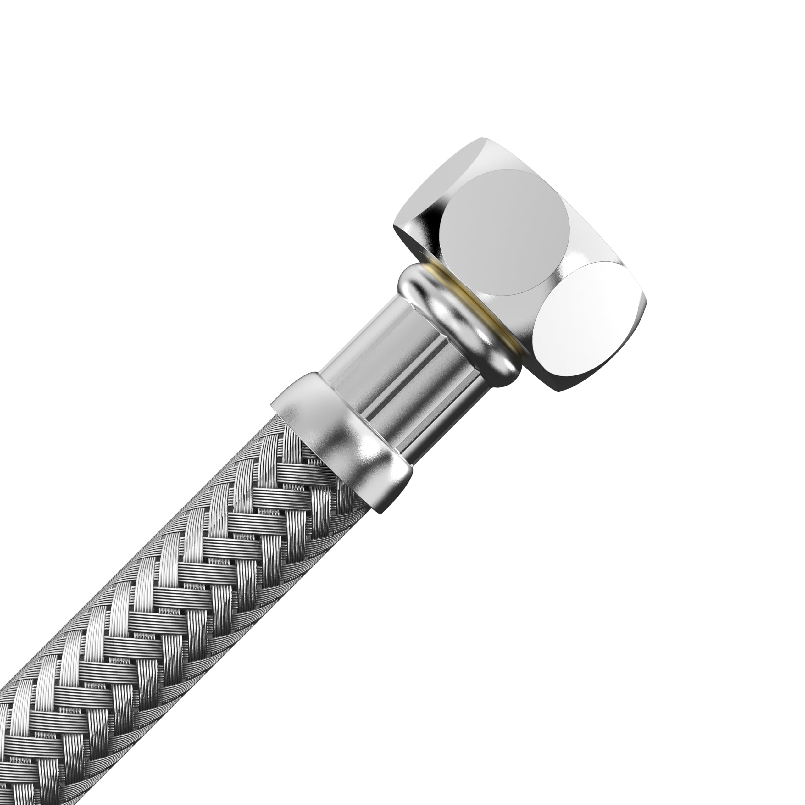 Flexibele Metalen Aansluitslang 3/8 Bi X 1/2 Bi Lengte 35cm Tbv Fonteinkraan Of 2 Gats Keukenkraan