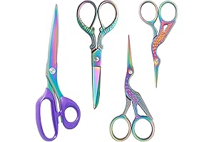 Professional Sewing Scissors, Titanium-Coated Fabric Scissors for Razor-Sharp Cuts
