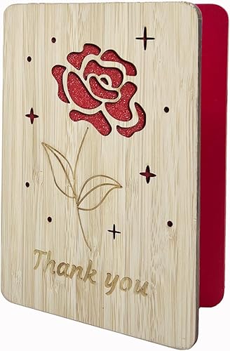 Miniatura 6 de Tarjeta de felicitación de madera de agradecimiento, tarjeta de madera hecha a mano, tarjeta de regalo única para cualquier ocasión de la familia,