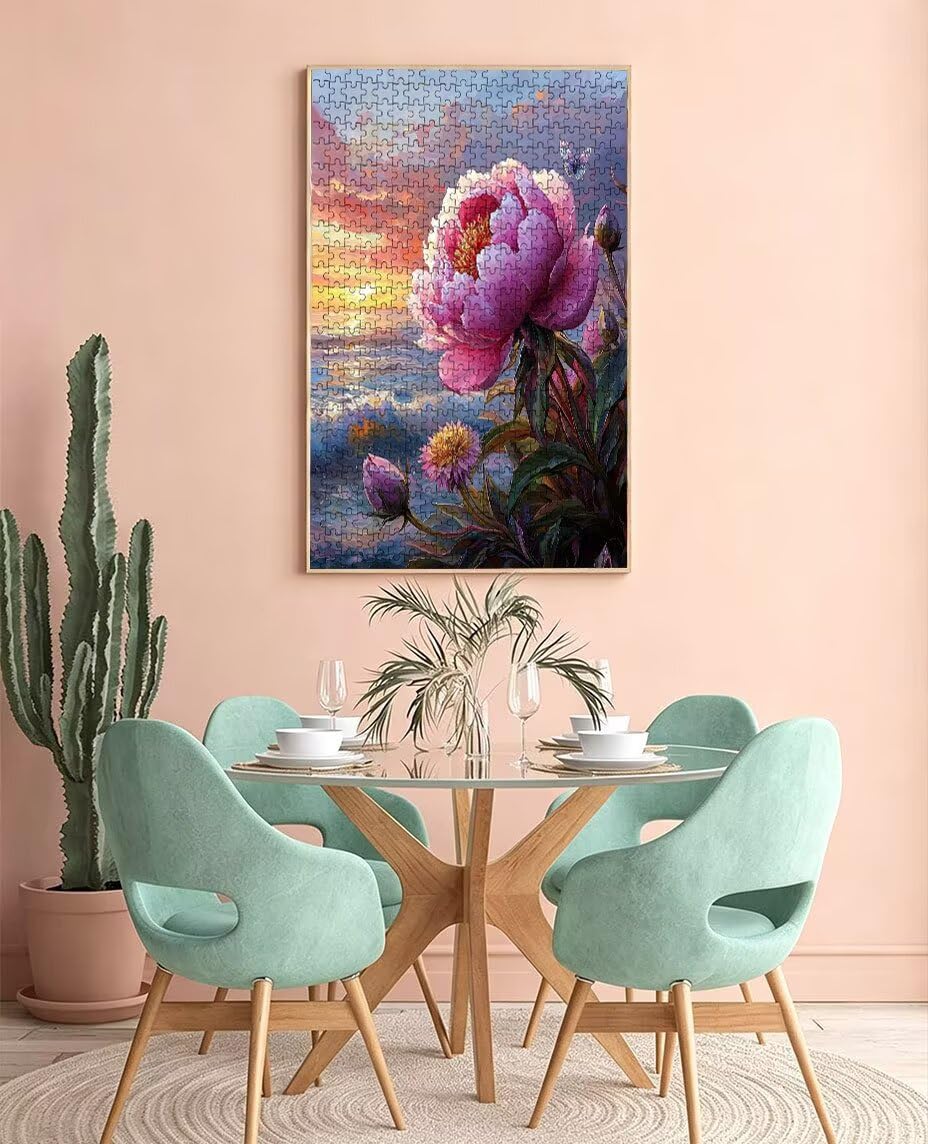 Puzzle 2000 Teile Erwachsene, Rosa Blumen Schmetterlinge Jigsaw Puzzle 2000 Teile, Impossible Klassische Puzzles, Komplex Herausfordernd Puzzles, Familie Spiele, Wanddekoration Geschenke BXHZW2-254