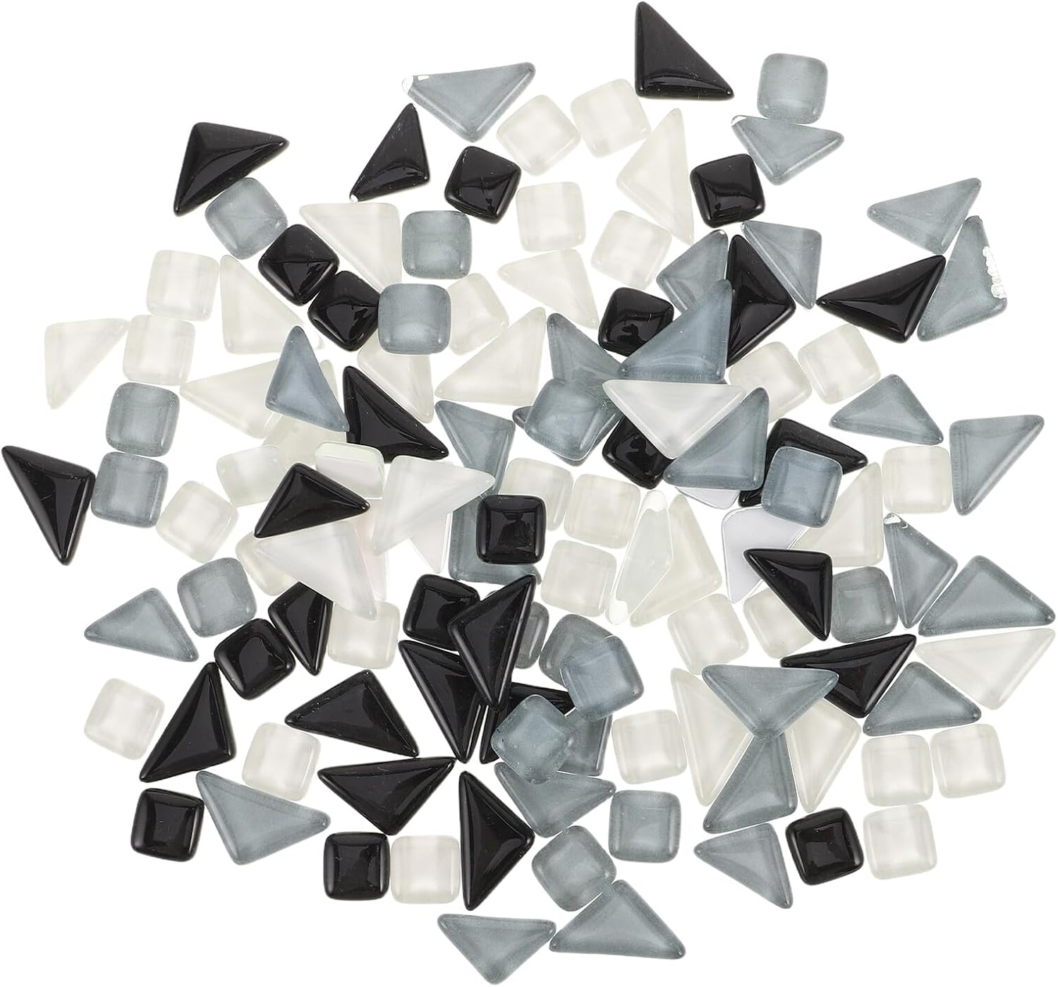 Mini Craft Tiles Xmas Irregular Glass Tiles for DIY Art Projects 200g