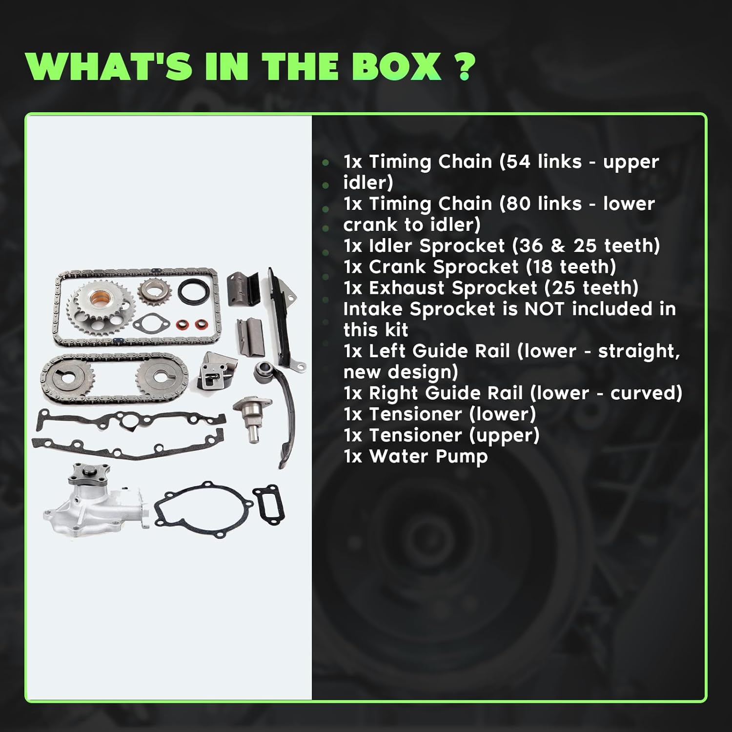 SCITOO WP640 TK640A Timing Chain Kit Water Pump Sets Replaces for Nissan 200SX 1995-1998 for Nissan NX 1991-1993 for Nissan Sentra 1991-1999 1.6L