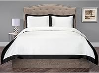 Vista 1 de Hotel Luxury - Juego de funda de edredón de 3 piezas de doble tono, 800 hilos, 100% algodón orgánico colección de ropa de cama premium Super King