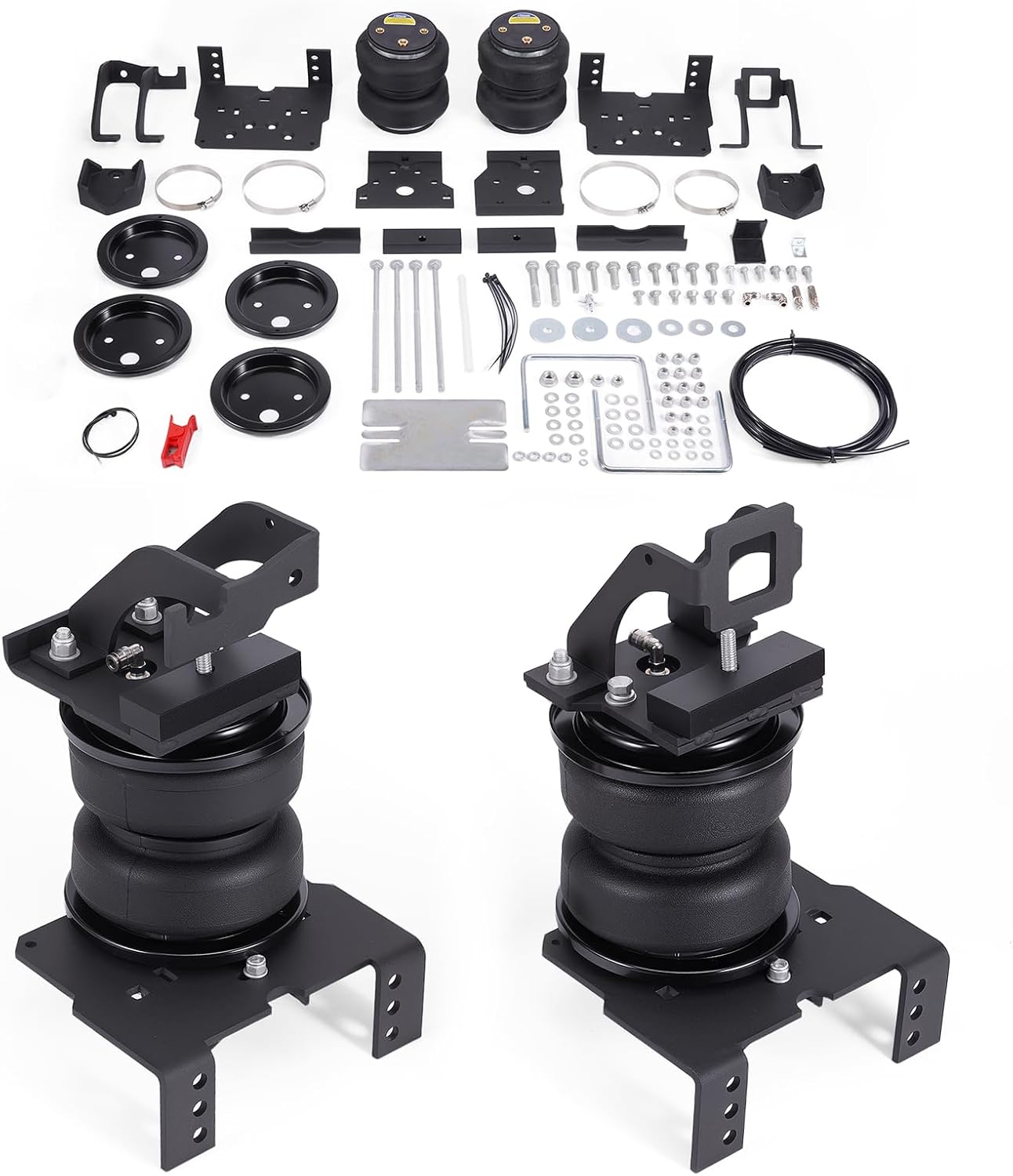 maXpeedingrods 5000 lbs Rear Air Suspension Bags Kit for Ford F-250 F-350 2011-2016 and F-450 2011-2014 4WD Only Super Duty Air Helper Spring Kit w/Jounce Bumper