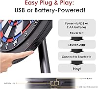 Vista 10 de DARTSLIVE Tablero de dardos electrónico para el hogar, compatible con Bluetooth para juego en línea, para dardos de punta suave, tablero de dardos