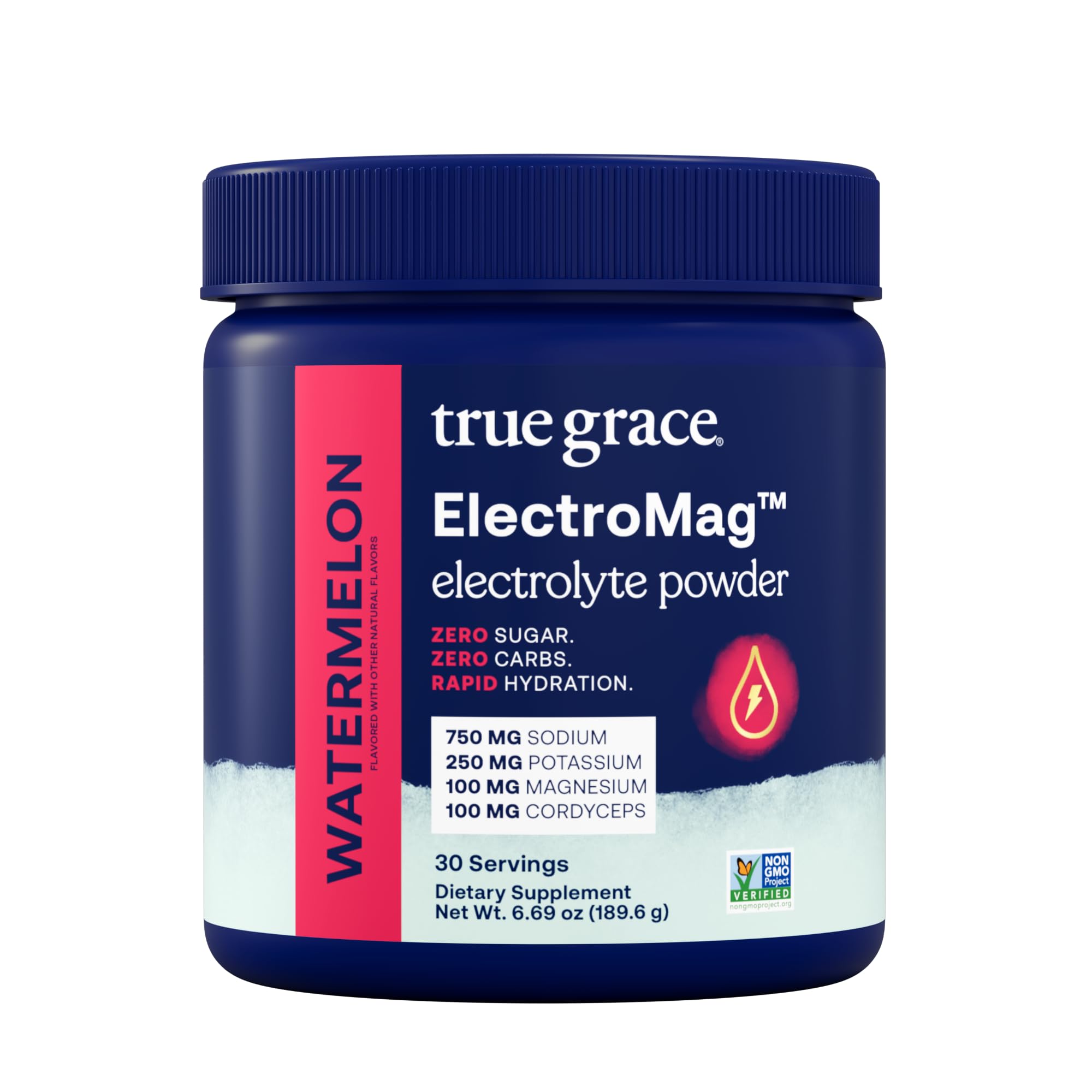 True Grace ElectroMag - 16 Stick Packs - Pink Lemonade - Electrolyte Powder for Rapid Hydration - Sodium, Potassium, Magnesium & Cordyceps - Zero Sugar & Carbs - Non-GMO - 16 Total Servings — Amazon image 18