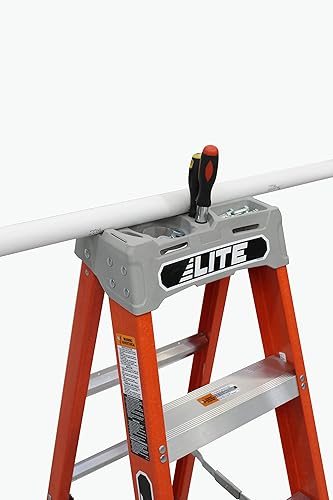 Miniatura 10 de LITE Escalera de fibra de vidrio de 8 pies, capacidad de 300 libras, tipo IA, LP-3011-08, naranja