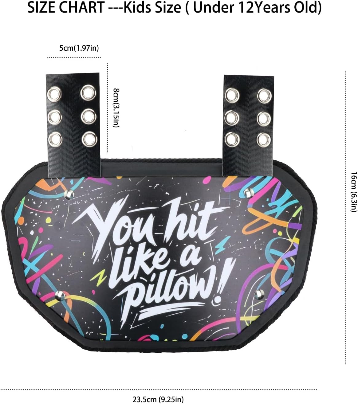 Pro Football Backplate Heavy Duty Spin Guard for Football Should Pads Lightweight & Breathable QB/RB Protection Fits Youth to Adult Players