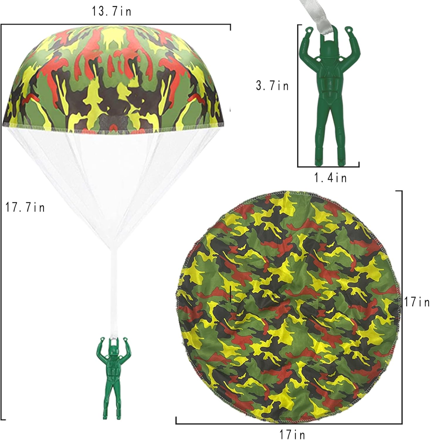 Buy 12pcs Parachute Toys for Kids, Tangle Free Hand Throwing Parachute