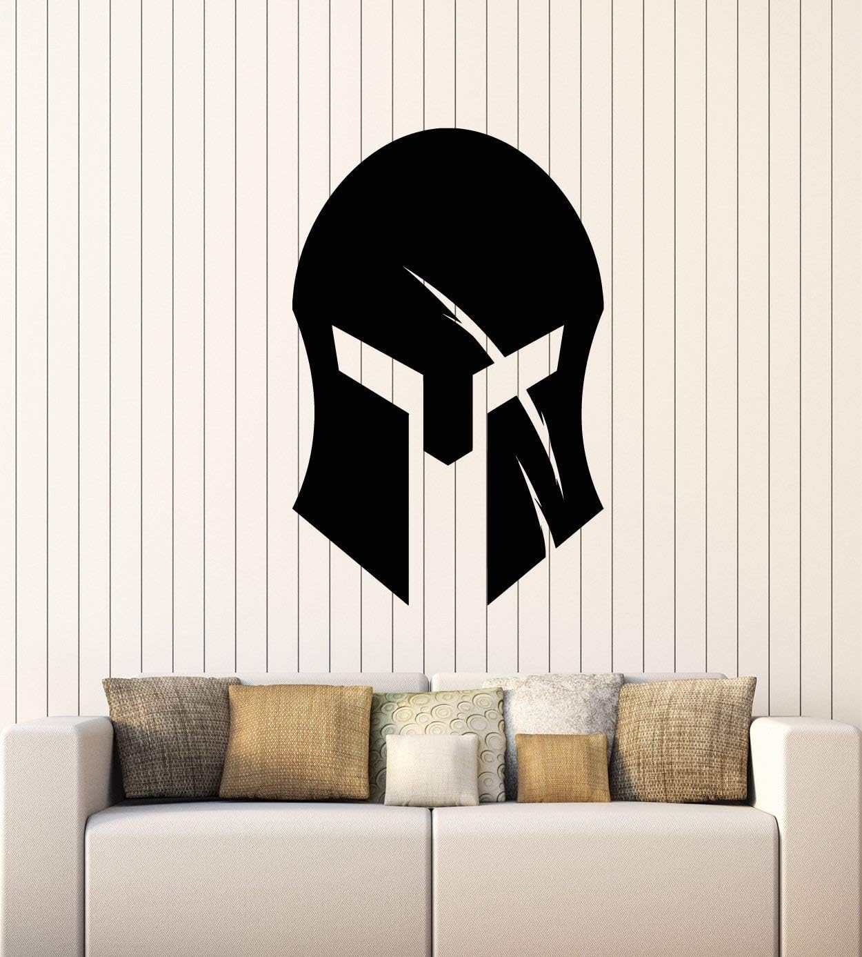 WallStickers4ever Vinyl Wall Decal Ancient Spartan Warrior Helmet Teen Room Stickers Mural Large Decor (g1266) Black