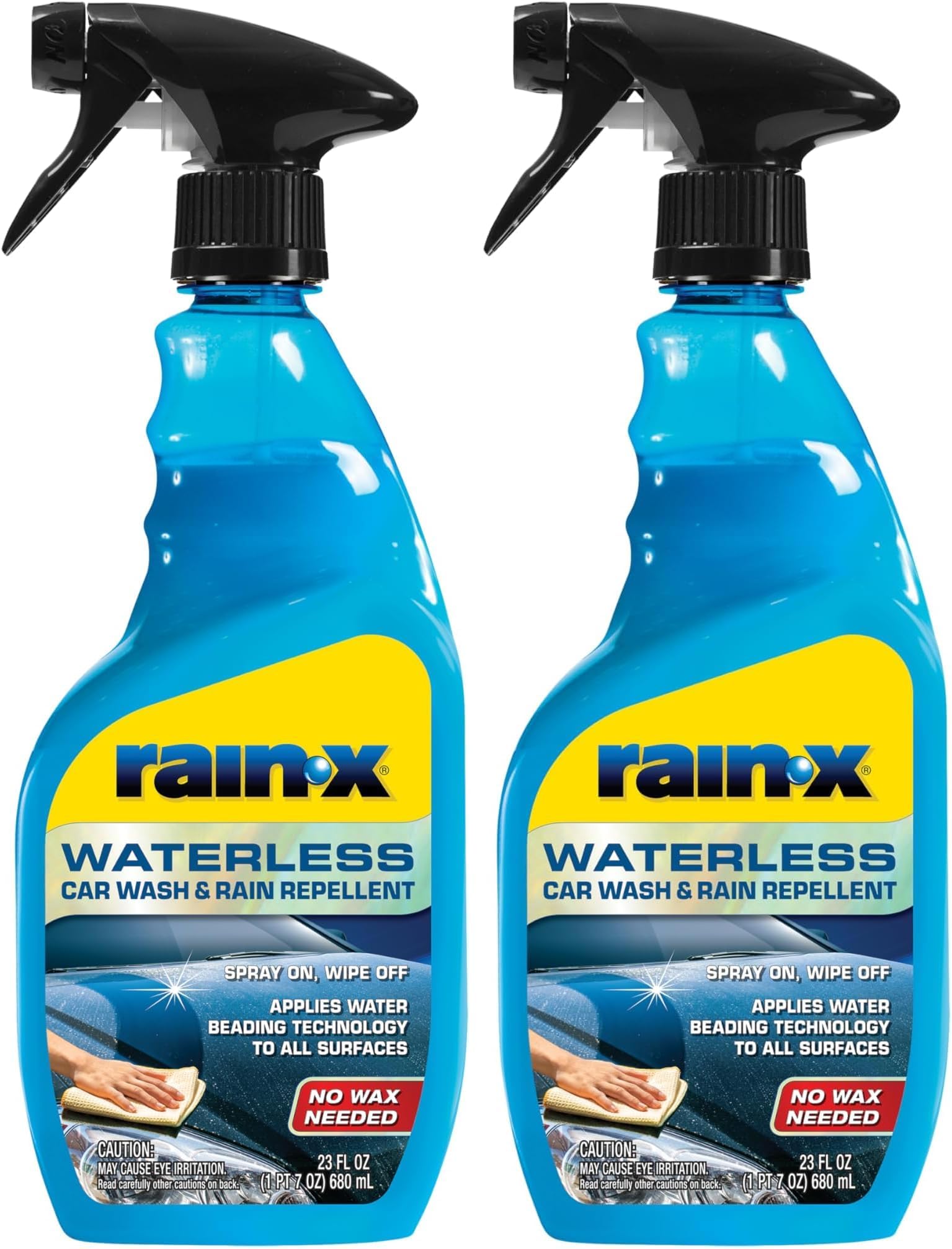 Rain-X 620143 Waterless Car Wash and Rain Repellent, 23 fl. oz. (Pack of 2)