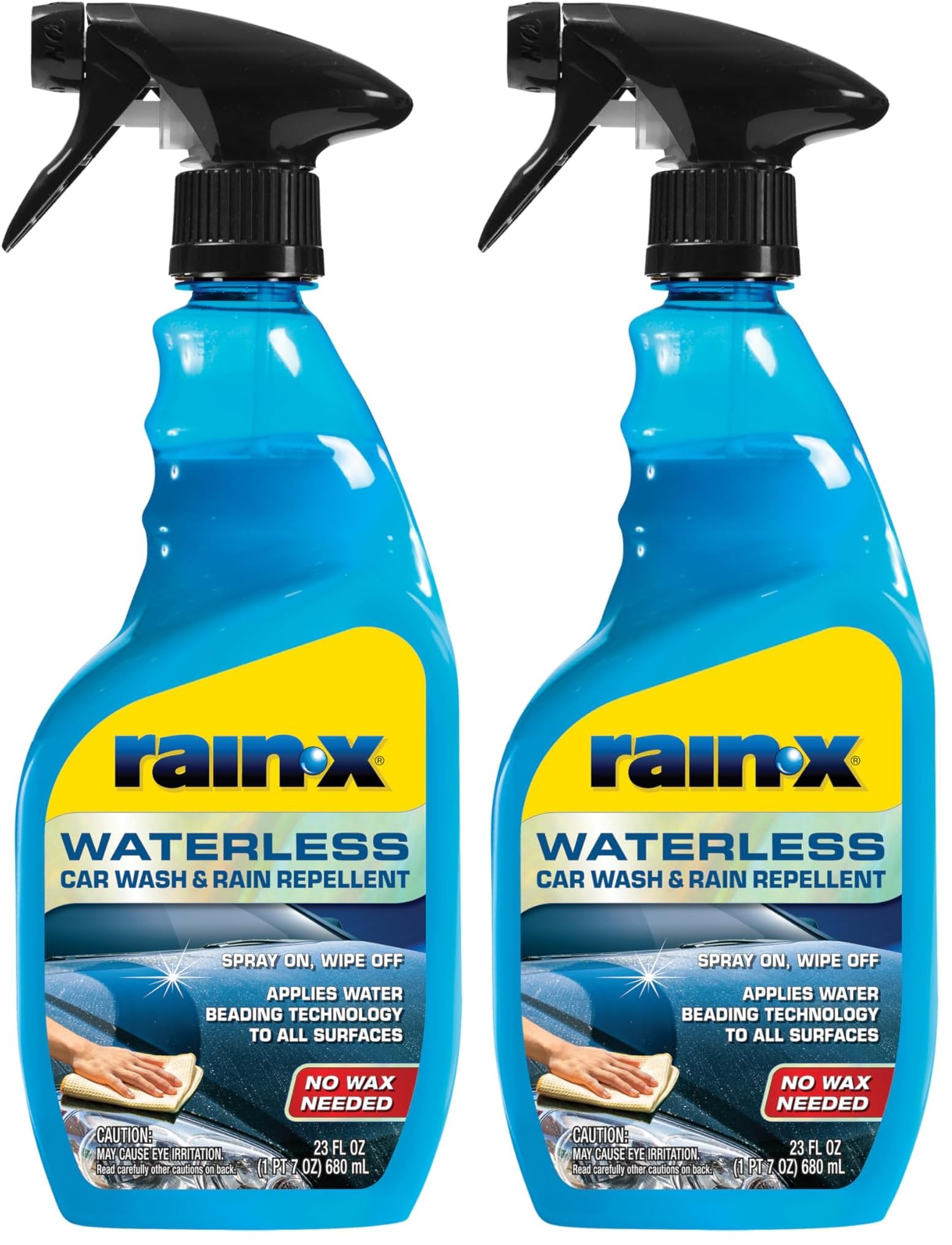 Rain-X 620143 Waterless Car Wash and Rain Repellent, 23 fl. oz. (Pack of 2)