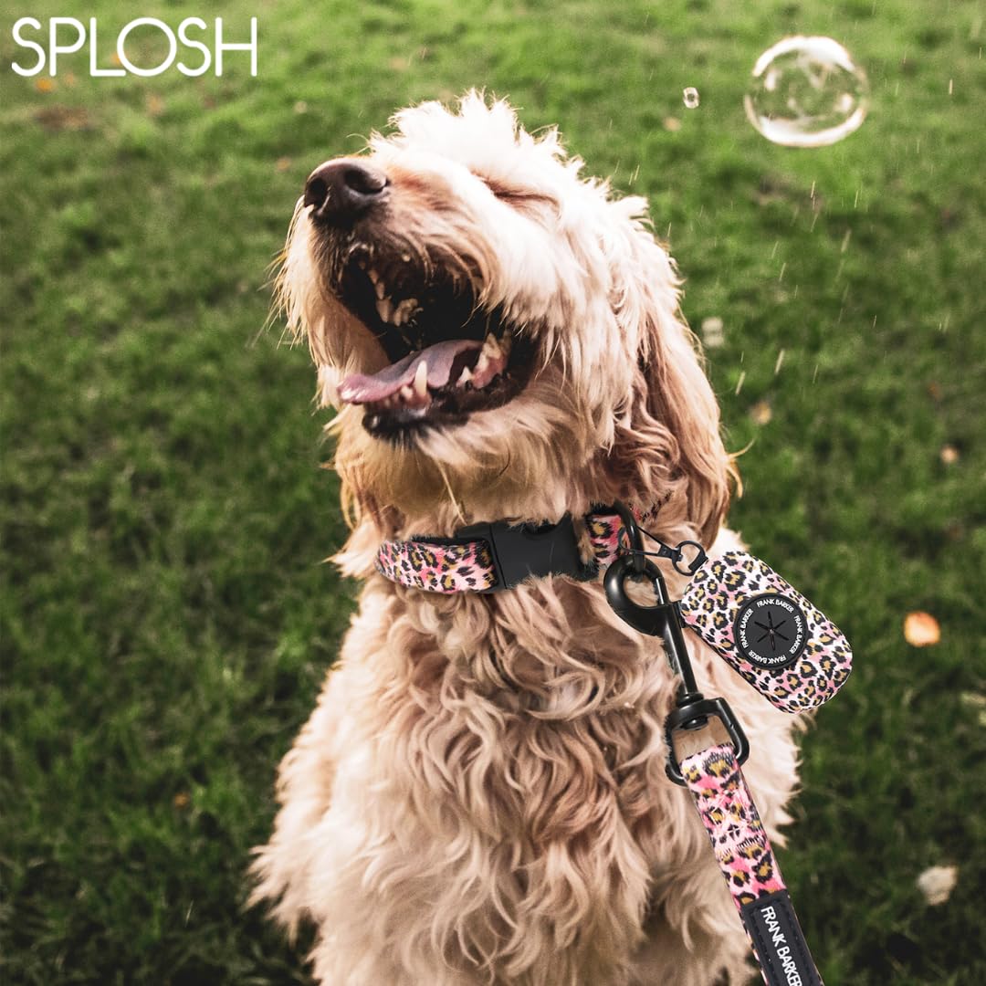 Splosh Frank Barker Hundehalsband - Verstellbar, Leopard Print, Polyester, In Verschiedenen Größen Für Kleine Bis Große Hunde
