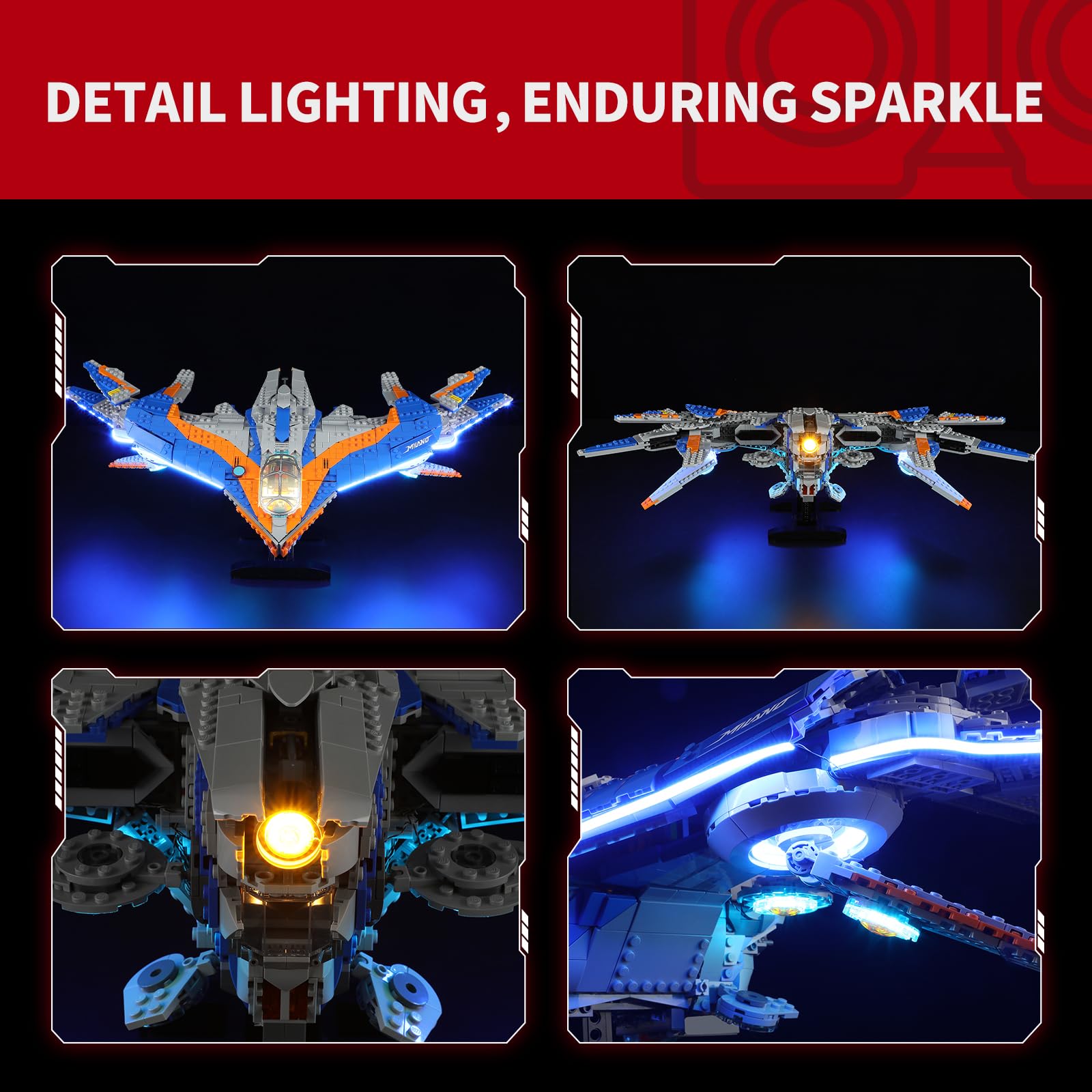 BRIKSMAX 2.0 Light Kit for Guardians of The Galaxy: The Milano, Innovative LED Lighting Compatible with Lego Marvel 76286 - Image 4