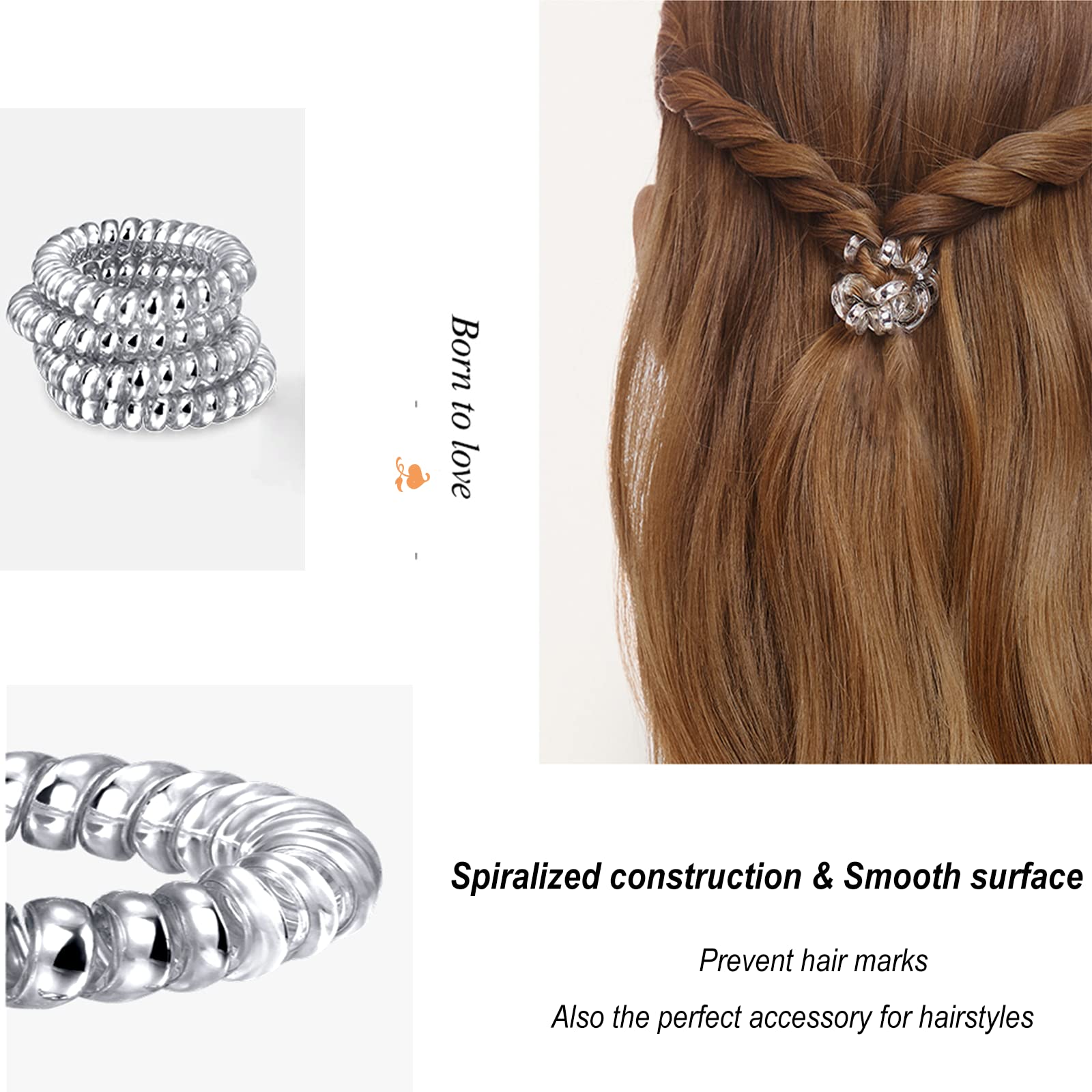 Penubuy Bridesmaid Hair Ties Set, Spiral Hair Scrunchies for Bridesmaid Gifts Bridal Shower - Image 4
