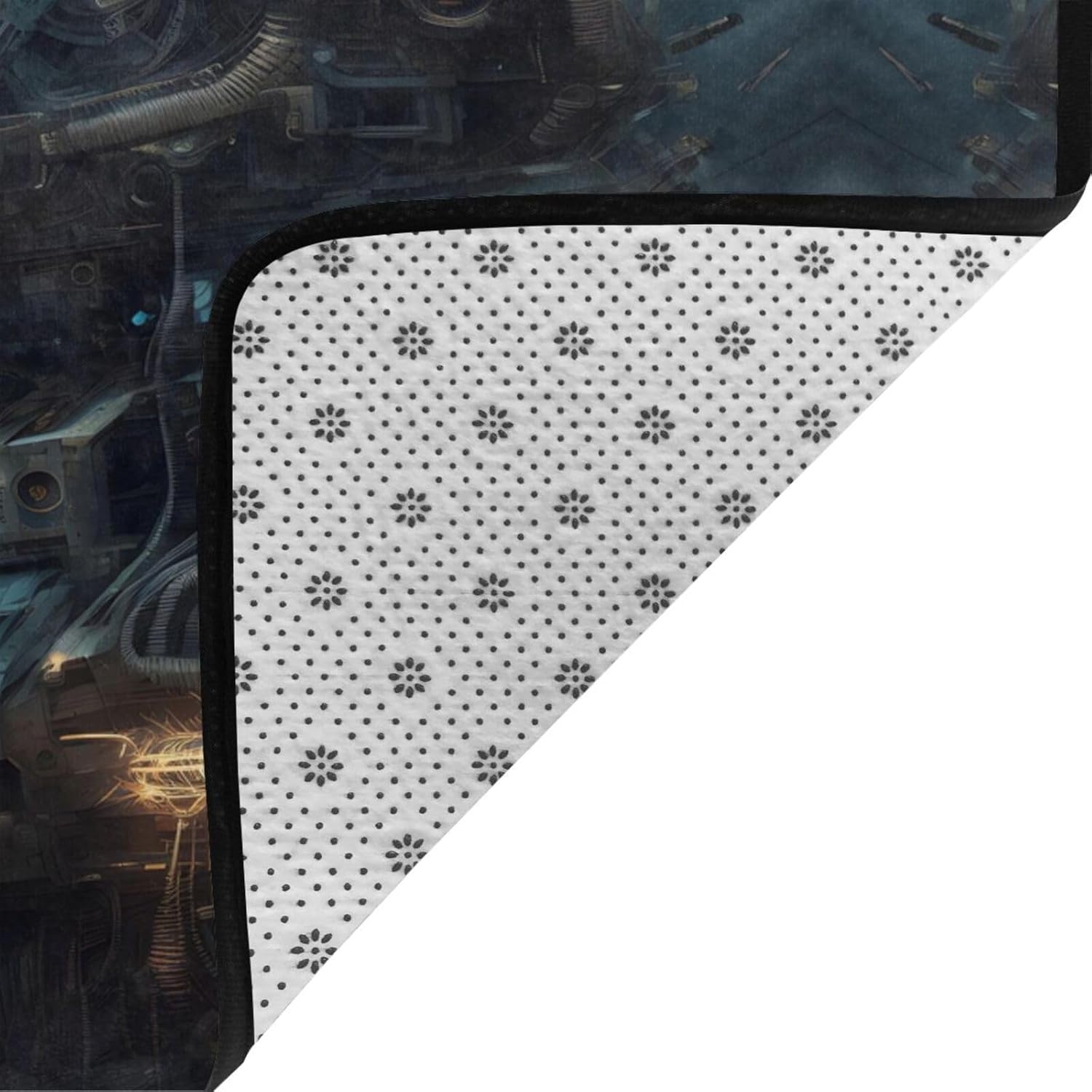 Future Robot Printed Floor mat 80x58 inches, Non-Slip Decorative Carpet for Bedroom and Living Room
