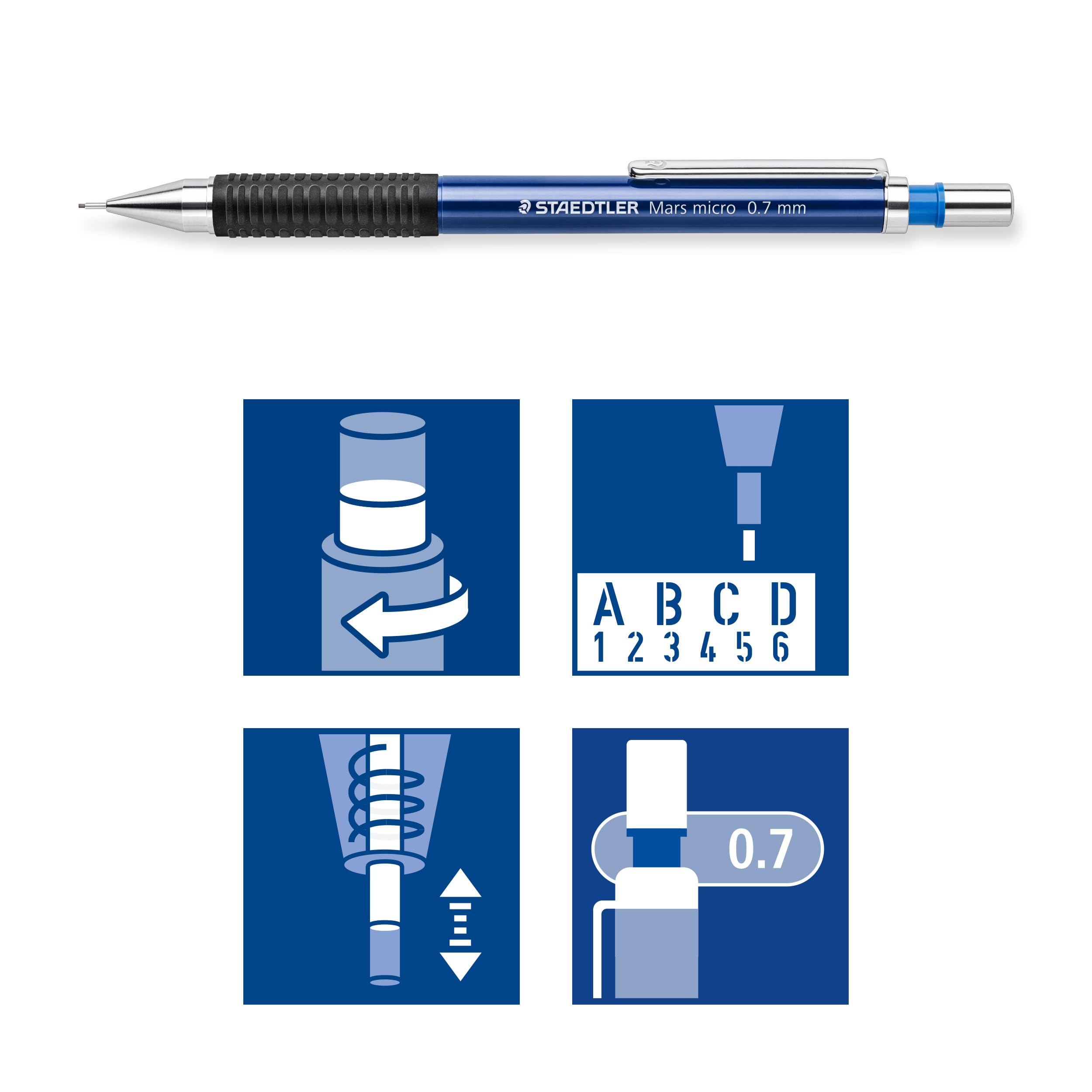 Staedtler Mars Micro Mechanical Pencil, 0.7 mm Size : Amazon.co.za