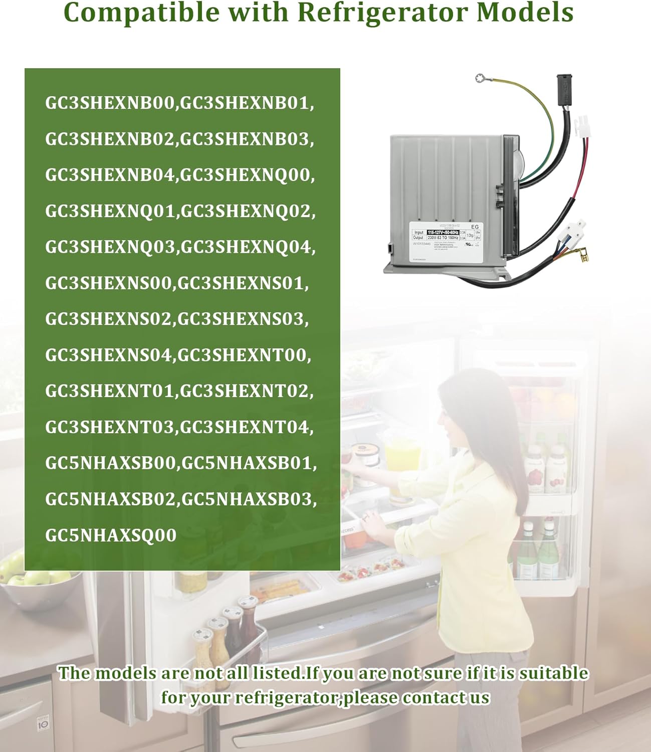 W10133449 Refrigerator Inverter Control Board Fits For Whirlpool Kenmore Kitchen Aid Jenn Air,VCC3 1156 09 A 52 Inverter Board Replaces W10629033,2209324,2221559,2223385,2224047,2304098,519306000