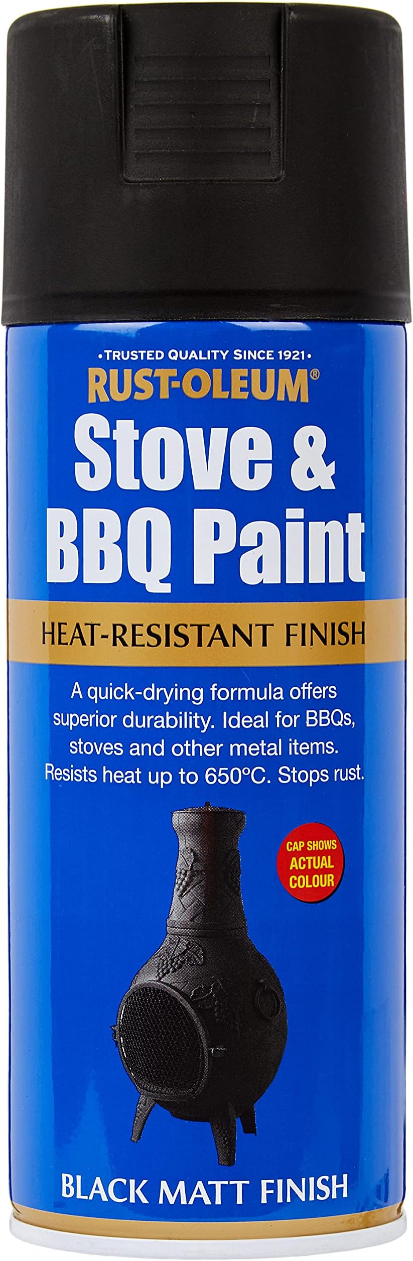 STOVAX THERMOLAC PAINT MATT BLACK FOR STOVE FIRE GRATE BBQ FLUE