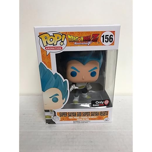 Funko Pop Dragonball Z Super Saiyan God Metallic Blue Vegeta Exclusive Vinyl Figure
