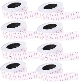 Angoily Cost Tag Paper Double Line Address Labels Market Cost Sign Printable Labels for Price Tag Machine Removable Stickers
