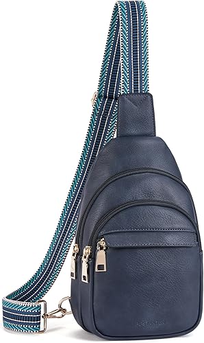 BOSTANTEN Bolso bandolera pequeño para mujer, bolso cruzado de cuero, riñonera, bolsa de pecho para viajes