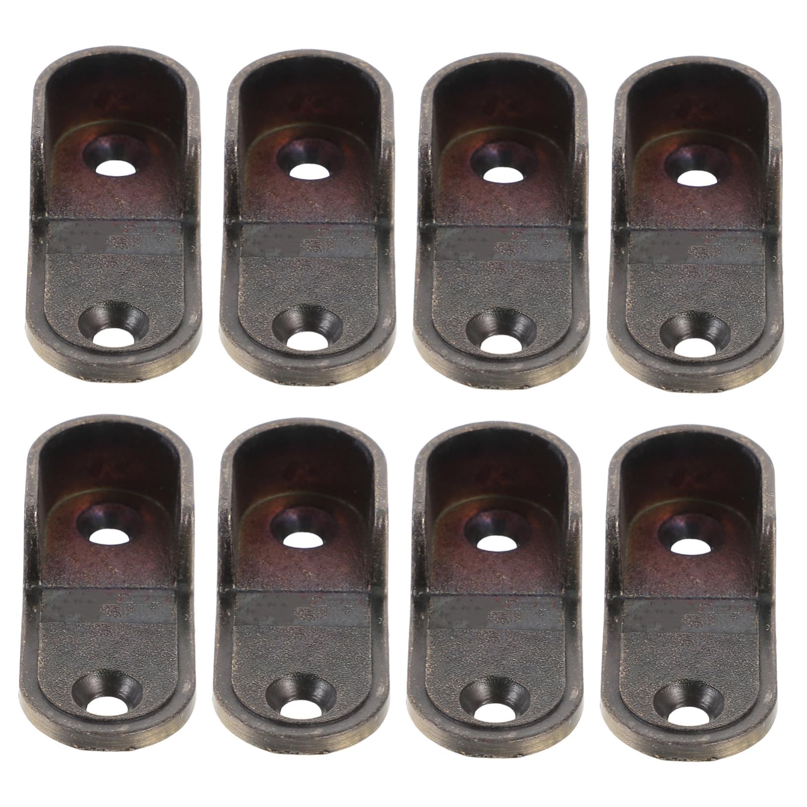 Vaguelly 1Set Closet Pole Socket Holders Flange Rod Supports for Shower and Wardrobe Stable Wall Mount Brackets Bronzed Finish