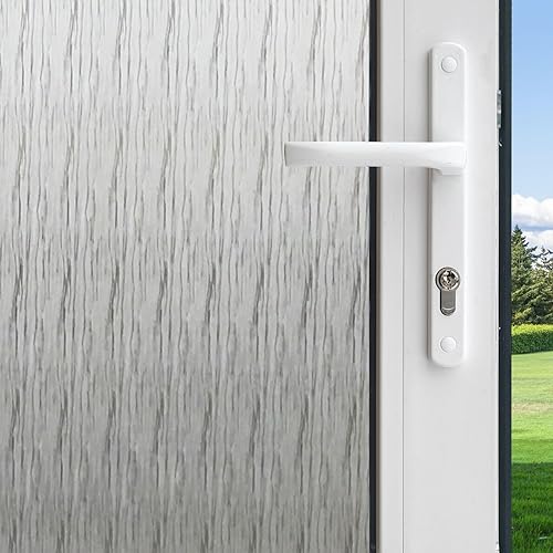 Gila Lámina de cristal para decoración de privacidad en cascada, adherencia estática, sin pegamento, sin adhesivo, 3 pies x 6.5 pies (36 pulgadas x