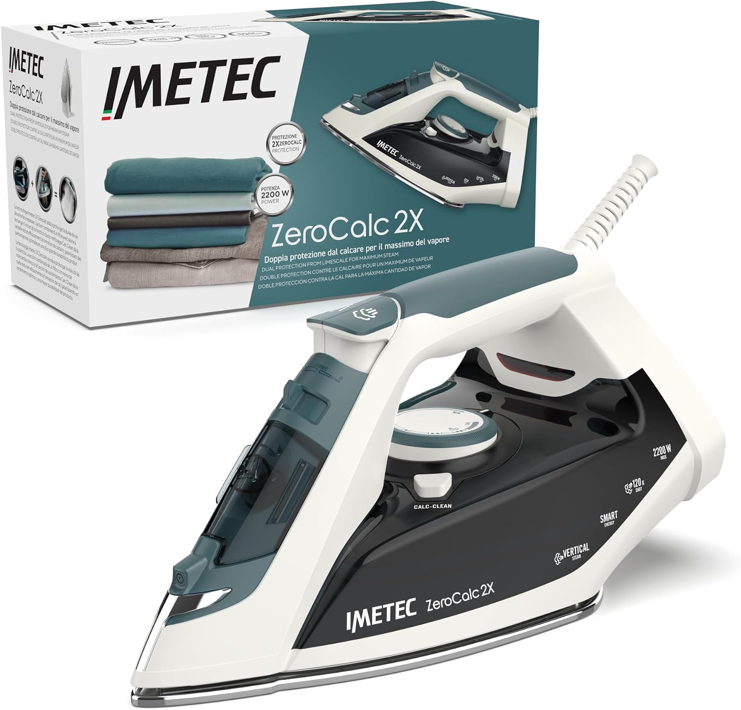 Imetec ZeroCalc Z1 2500 – Ferro da stiro a vapore 2200W