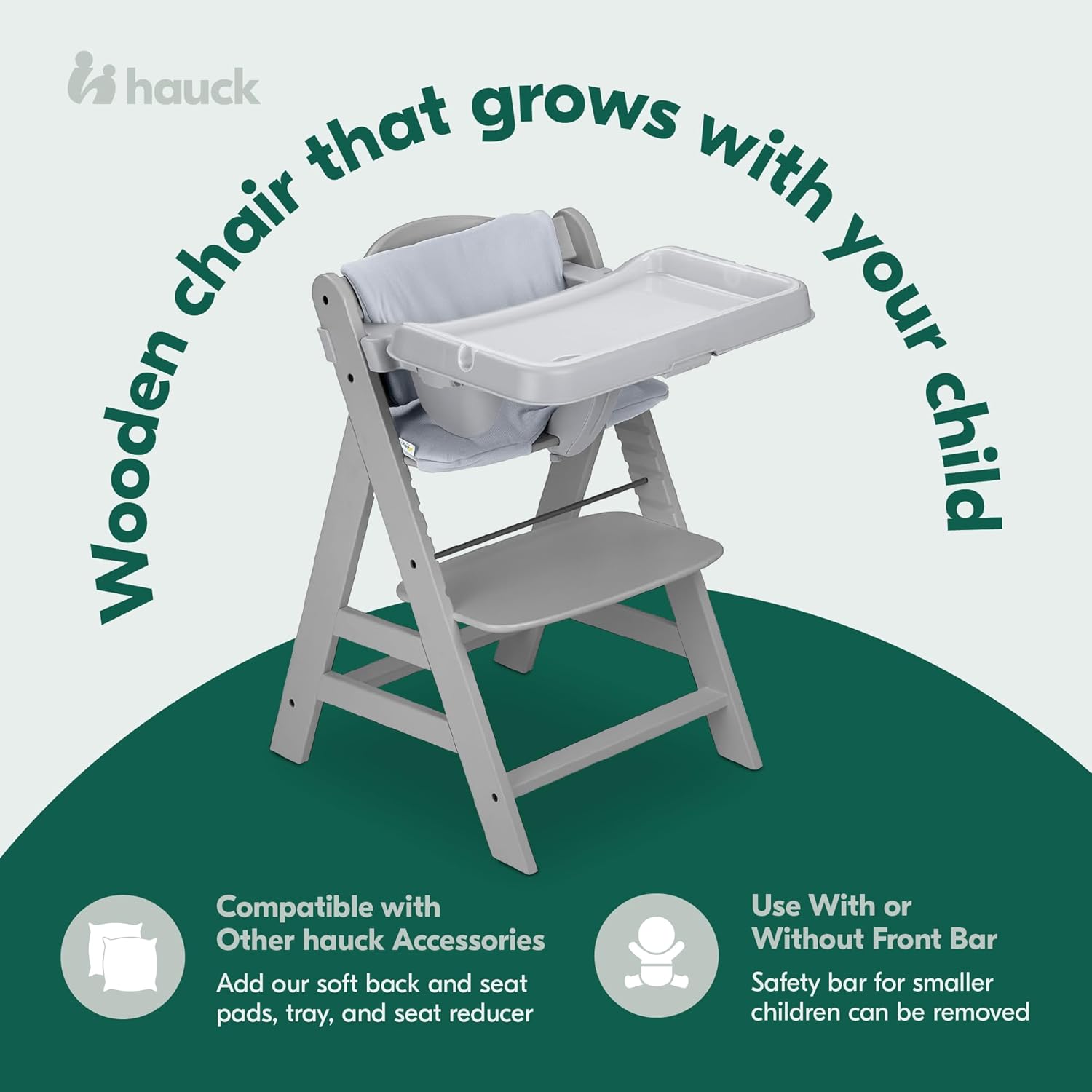 Hauck Alpha+ high chair with tray and cushion